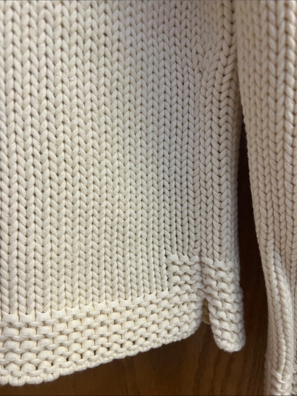 GAP Cream Knit Hoodie Pullover. Medium. Like new. - Picture 4 of 7